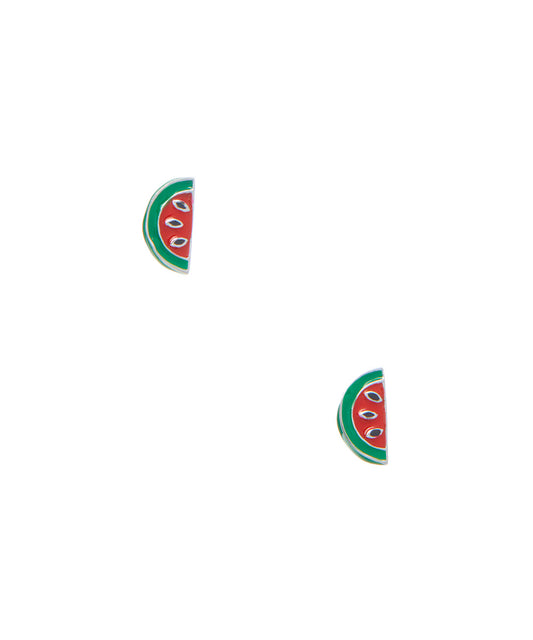 Sterling children's Watermelon slice stud earrings