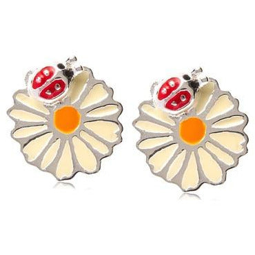 Sterling children's daisy and ladbug post clutch back