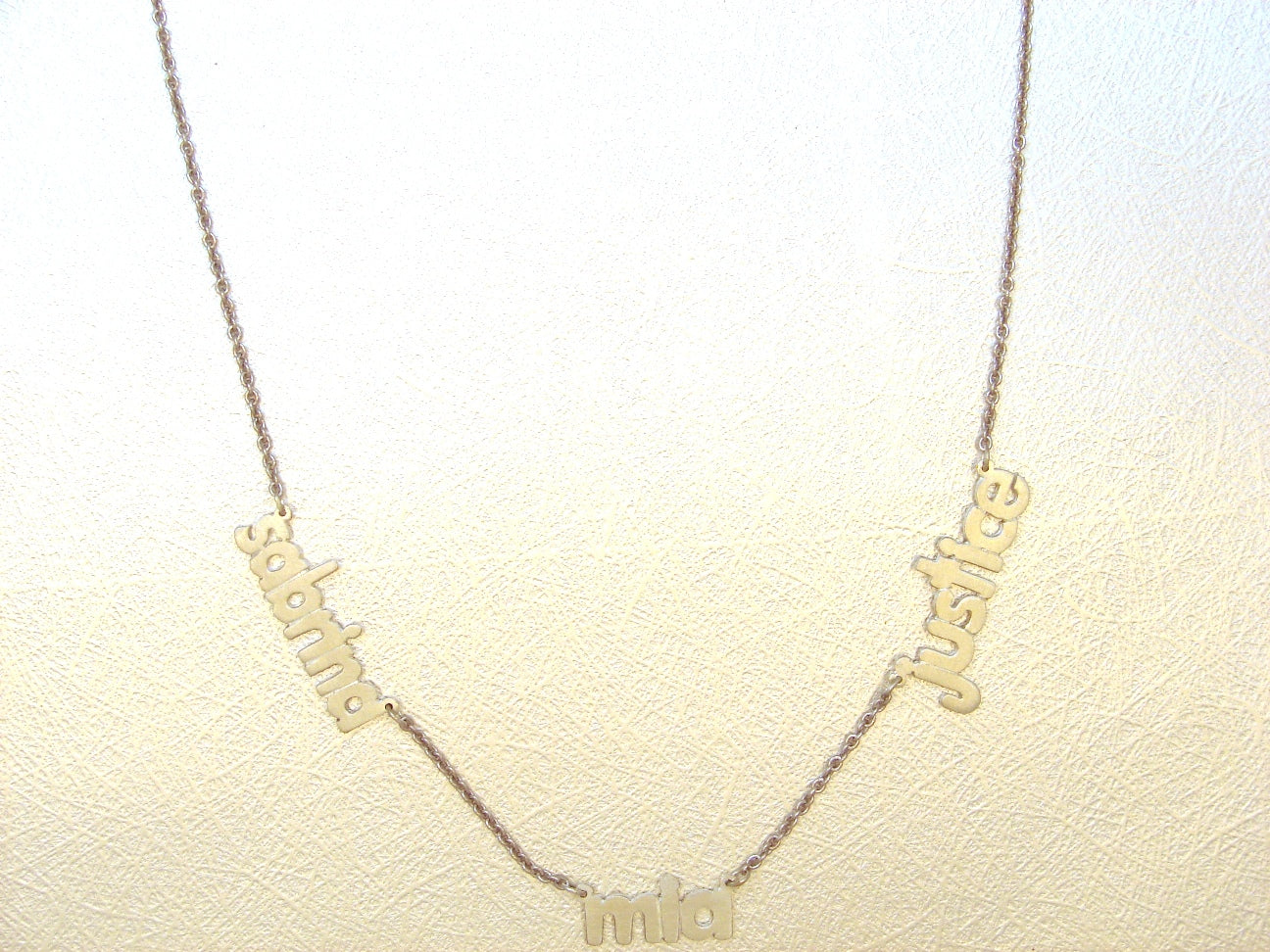 14 KT Name Necklace with diamonds