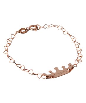 Crown Bracelet Rose gold tone sterling silver base