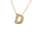 Gold Letter Initial Necklace d