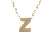 Gold Letter Initial Necklace z