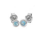 14 KT Blue Topaz Birthstone earrings