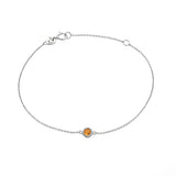 14 KT Citrine November Birthstone gold bracelet
