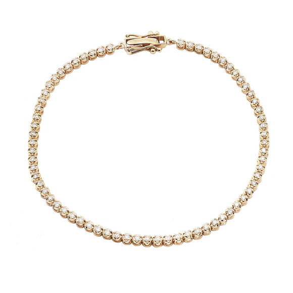 14 KT Classic Round Prong Diamond Bracelet