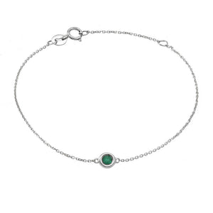 14 KT Emerald Birthstone gold bracelet