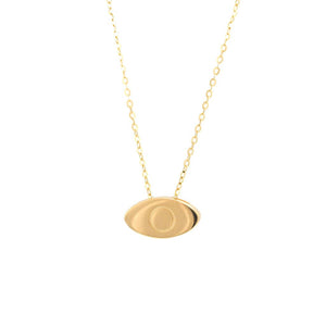 14 KT Children's Evil Eye Gold Slide Necklace