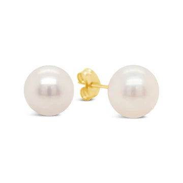 14 KT Children's Pearl 5mm. gold stud earrings