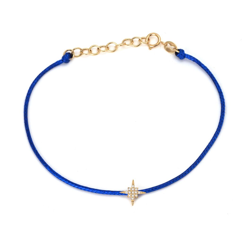 14 KT Diamond Cord Star Bracelet