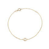14 KT White Topaz Birthstone gold bracelet