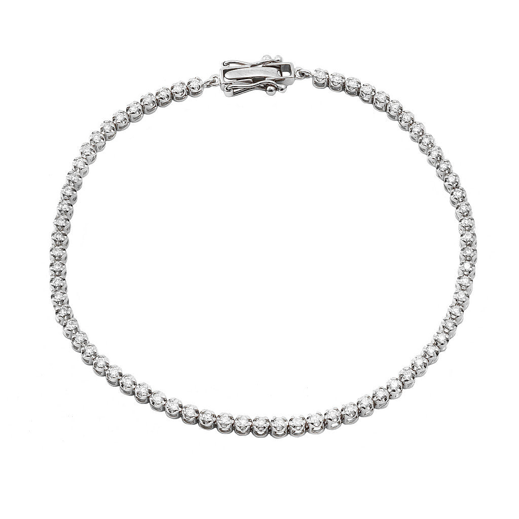 14 KT Classic Round Prong Diamond Bracelet