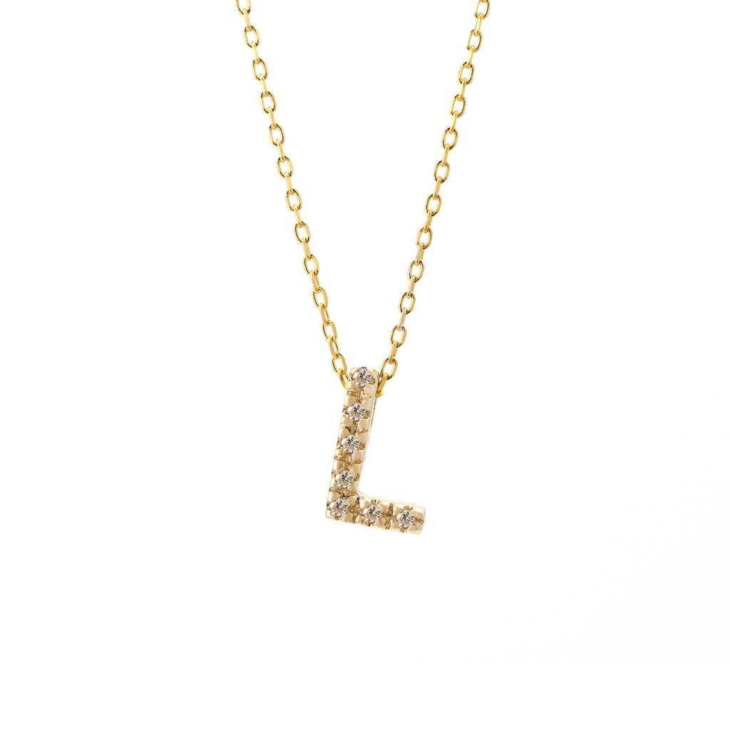 14 KT Letter Necklace Diamond A-Z
