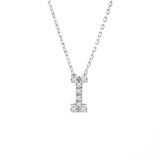 14 KT Diamond Initial Letter Necklace with chain A-Z