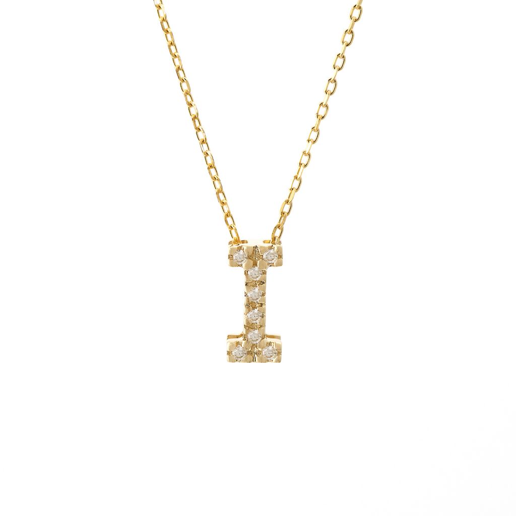 14 KT Letter Necklace Diamond A-Z