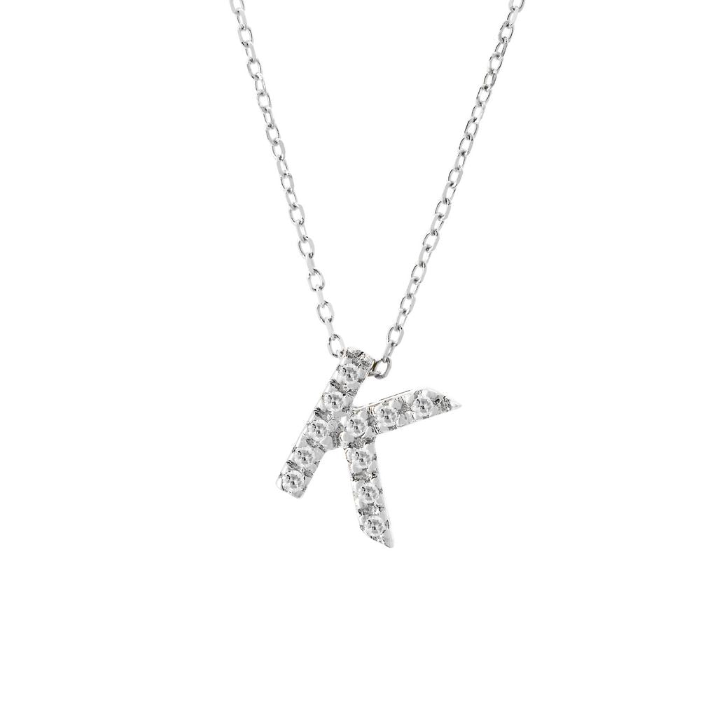 14 KT Letter Necklace Diamond A-Z