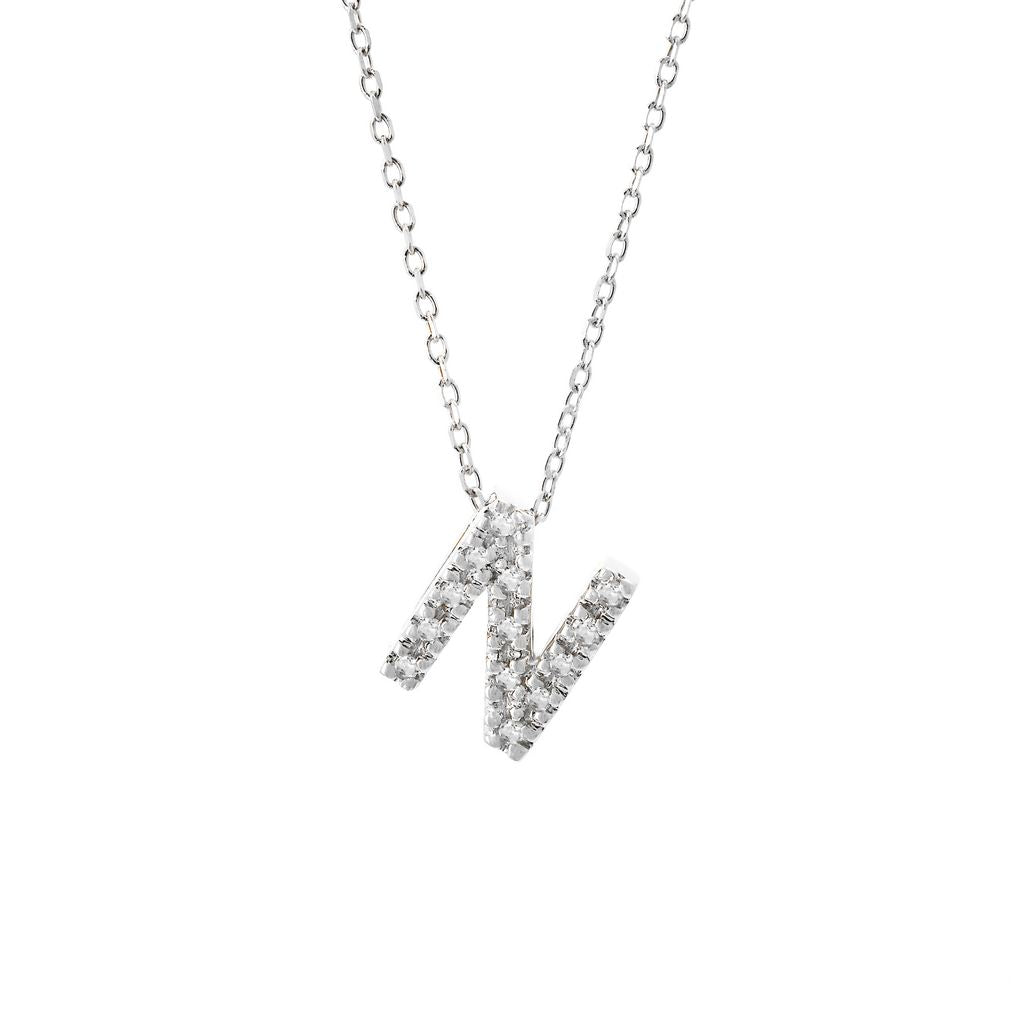 14 KT Letter Necklace Diamond A-Z