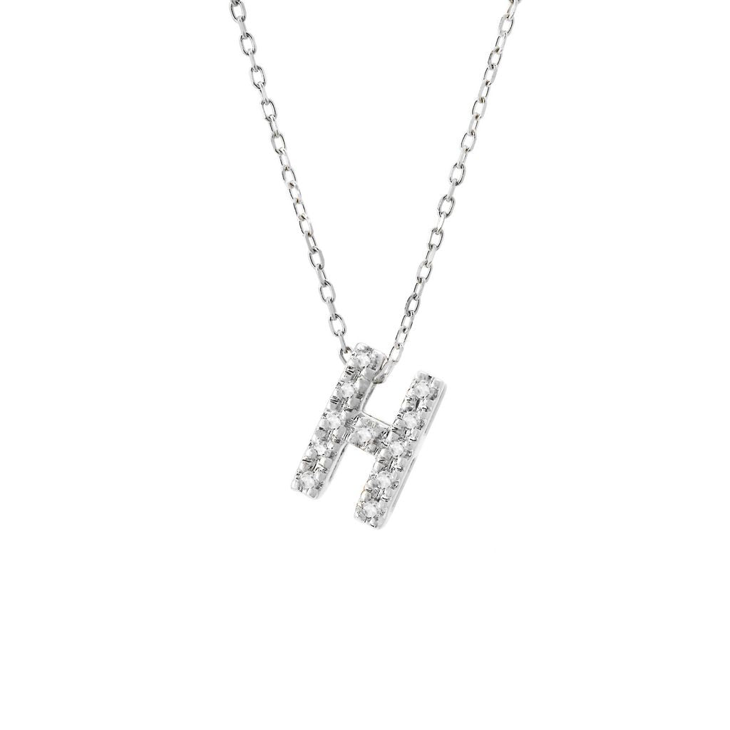 14 KT Letter Necklace Diamond A-Z