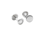 14 KT Nap Earrings Disc with Diamond  (Pair)