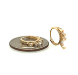 14 KT Huggie 5 stone baguettes white gold