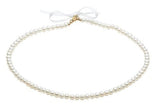 14 KT Children's Diamond Cross on pearl necklace