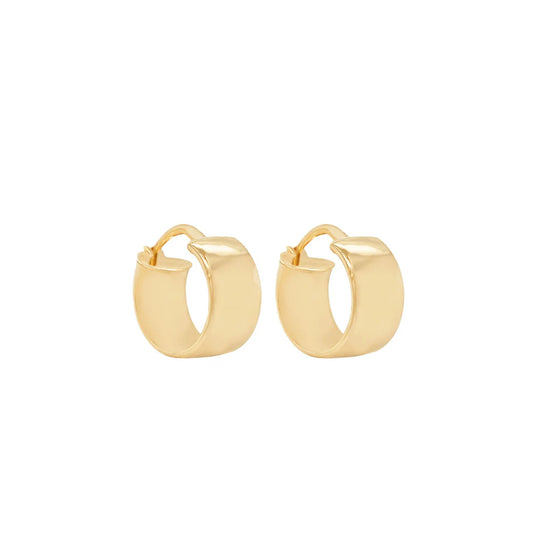 14 KT Polished Teen huggie