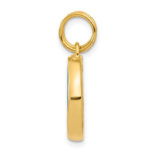 14KT 3-D Lock Pendant