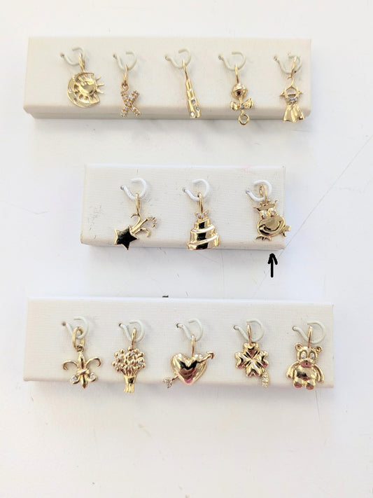 Frog 14 KT Diamond Gold charm