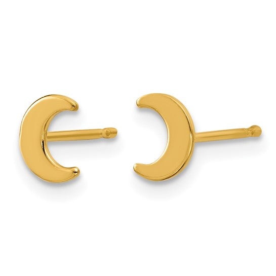 1/20 14K Gold Filled Crescent moon post earrings
