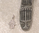 14 KT Fancy pave diamond hand charm