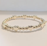 Gold Plated Hearts Bangle