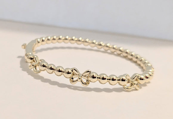 Gold Plated Bows Bangle