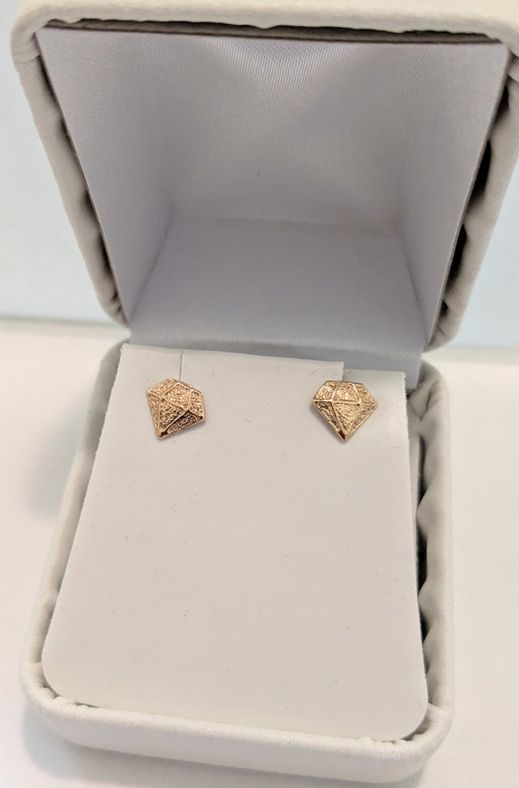 Gold Filled Gem post earrings