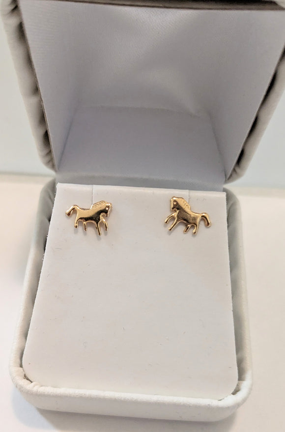 Gold Filled Horse earrings