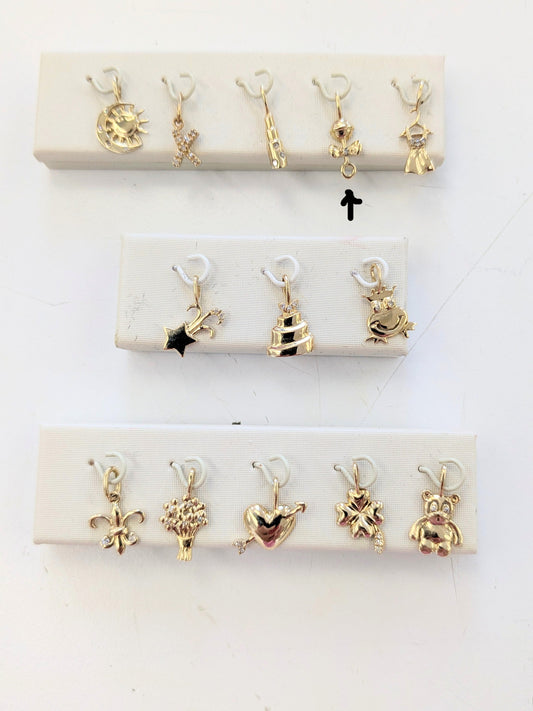 Birthday Cake 14 KT Diamond Gold charm