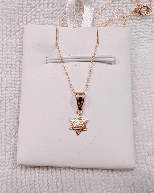 Gold Star of David pendant