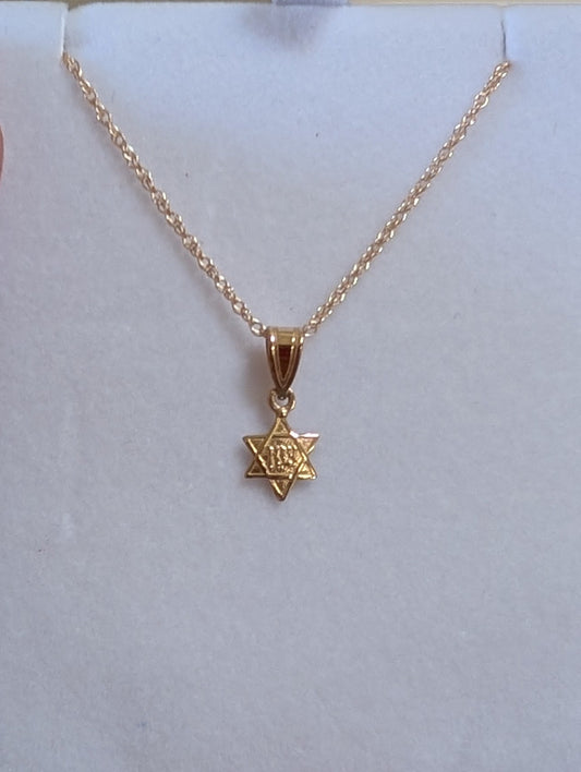 Gold Star of David pendant