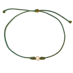Silk Cord Diamond 14 KT Bracelet