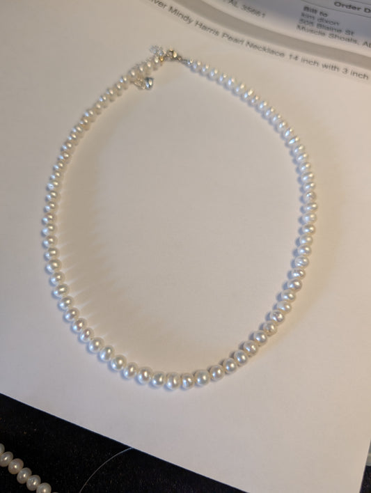 Sterling Silver Children's deluxe pearl necklaces