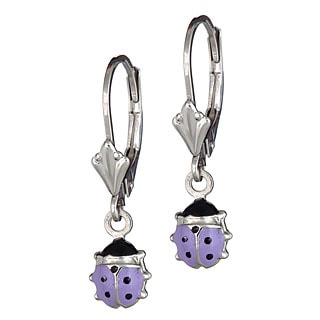 Sterling Children's ladybug  earrings