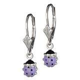 Sterling Children's ladybug  earrings