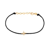 14 KT Diamond Cord Star Bracelet