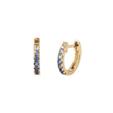 14 KT Natural Sapphire Huggie earrings