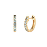 14 KT Natural Sapphire Huggie earrings