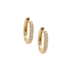 14 KT Diamond Huggie Collection