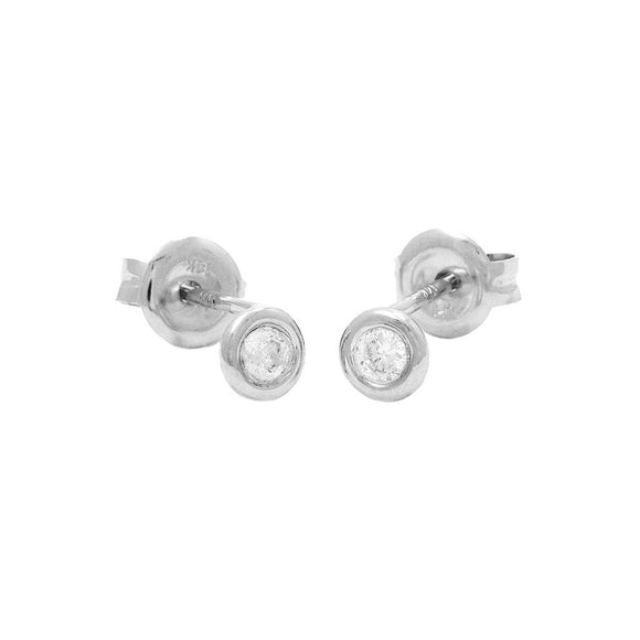 14 KT April Birthstone First Diamond Stud earrings