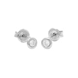 14 KT April Birthstone First Diamond Stud earrings