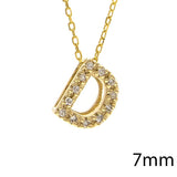14KT Station Diamond Letter Necklace