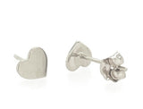 14 KT Children's Flat heart gold stud earrings