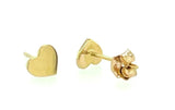 14 KT Children's Flat heart stud earrings