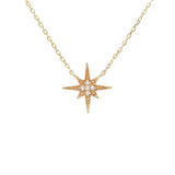 Sterling Silver Happy Star diamond necklace